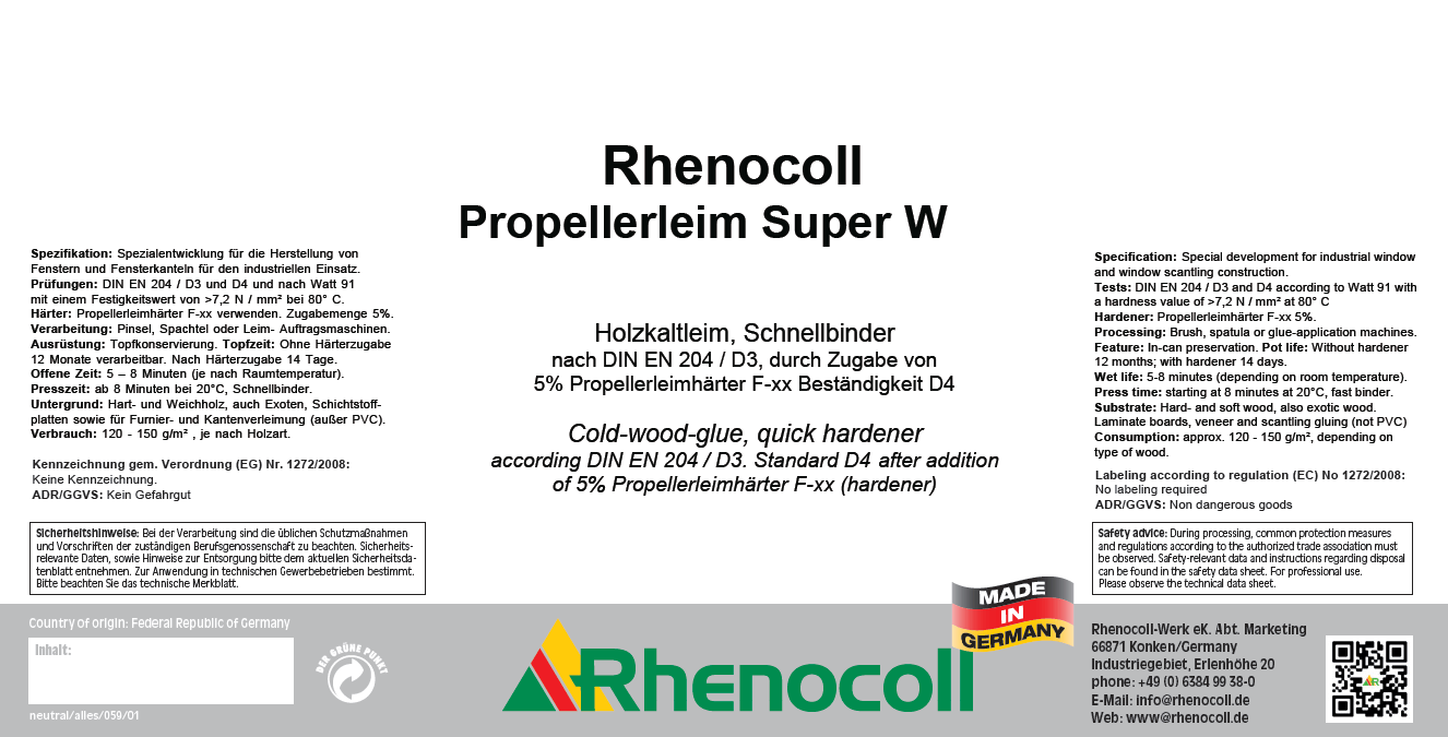 Rhenocoll Propellerleim Super W